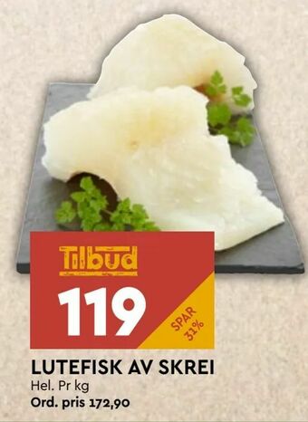 Coop Mega Lutefisk av skrei tilbud