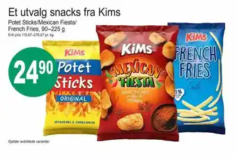 Joker Et utvalg snacks fra Kims tilbud