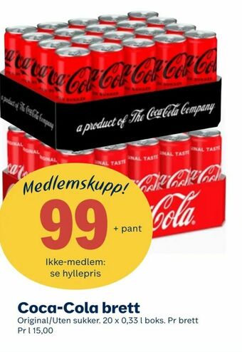 Coop Extra Coca-Cola brett tilbud