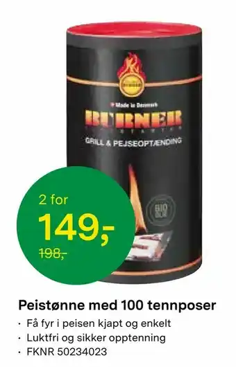 Felleskjøpet Peistønne med 100 tennposer tilbud