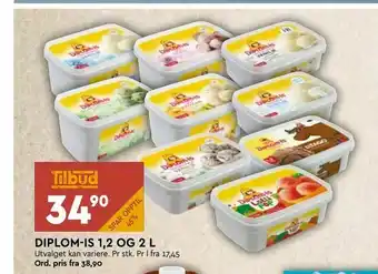 Coop Mega Diplom-is 1,2 og 2 l tilbud