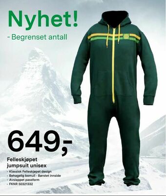 Felleskjøpet Felleskjøpet jumpsuit unisex tilbud