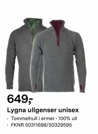 Lygna ullgenser unisex