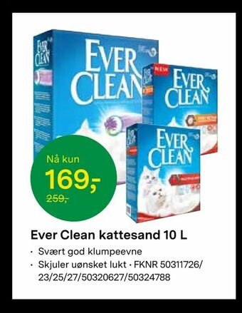 Felleskjøpet Ever Clean kattesand 10 L tilbud
