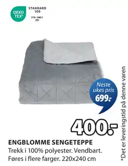 JYSK ENGBLOMME SENGETEPPE tilbud