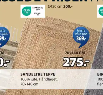 JYSK SANDELTRE TEPPE tilbud