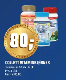 Coop Obs COLLETT VITAMINBJØRNER tilbud