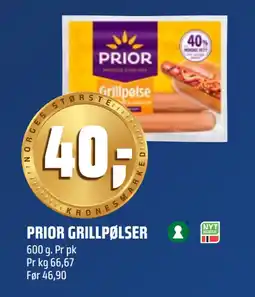 Coop Obs PRIOR GRILLPØLSER tilbud