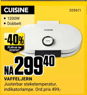 Europris VAFFELJERN tilbud