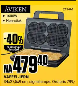 Europris VAFFELJERN tilbud