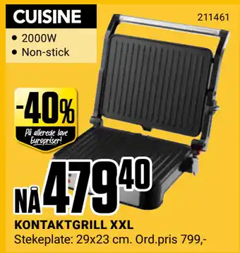 Europris KONTAKTGRILL XXL tilbud