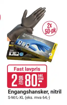 Europris Engangshansker, nitril tilbud