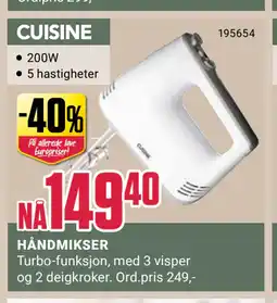 Europris HÅNDMIKSER tilbud