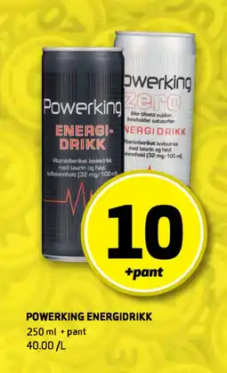 Bunnpris POWERKING ENERGIDRIKK tilbud