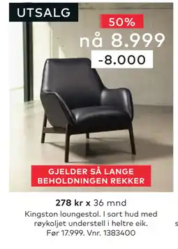 Skeidar Kingston loungestol tilbud