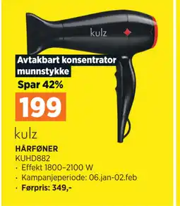 POWER HÅRFØNER tilbud