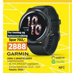 POWER VENU 2 SMARTKLOKKE tilbud
