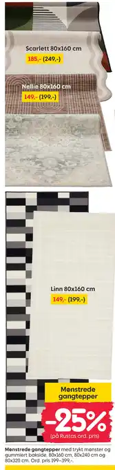 Rusta Monstrede gangtepper tilbud