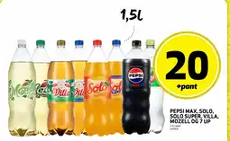 Bunnpris PEPSI MAX, SOLO, SOLO SUPER, VILLA, MOZELL OG 7 UP tilbud