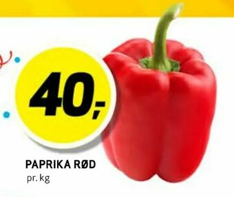 Bunnpris Paprika rød tilbud