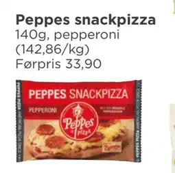 Meny Peppes snackpizza tilbud