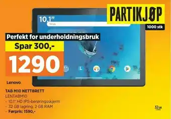 POWER Tab m10 nettbrett tilbud