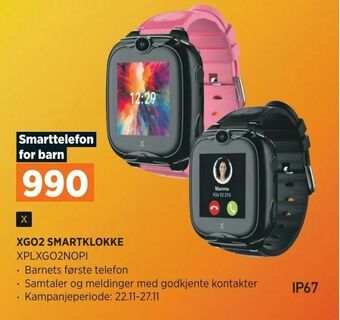 POWER Xgo2 smartklokke tilbud