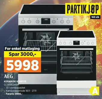 POWER Keramisk komfyr tilbud