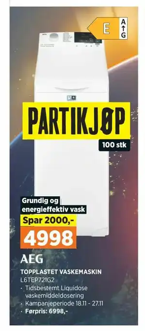 POWER Topplastet vaskemaskin tilbud