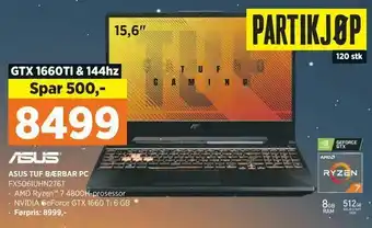 POWER Asus tuf bærbar pc tilbud