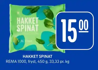 Rema 1000 HAKKET SPINAT tilbud