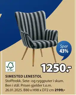 JYSK SIMESTED LENESTOL tilbud