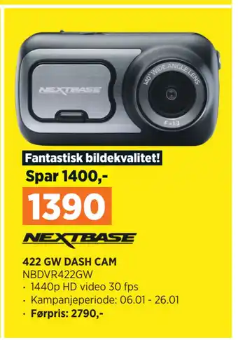 POWER 422 GW DASH CAM tilbud