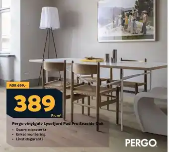 Megaflis PERGO vinylgulv Lysefjord Pad Pro Seaside Oak tilbud