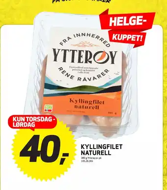 Bunnpris Kyllingfilet naturell tilbud