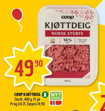 Coop Prix COOP KJØTTDEIG tilbud