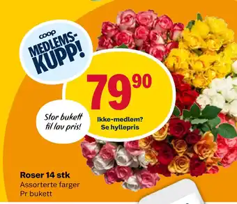 Coop Prix Roser 14 stk tilbud