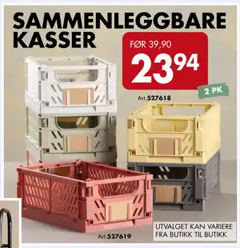 Sparkjøp SAMMENLEGGBARE KASSER tilbud