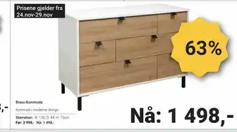 A-Møbler Bravo Kommode tilbud