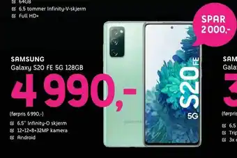ELON Samsung Galaxy S20 FE 5G 128GB tilbud