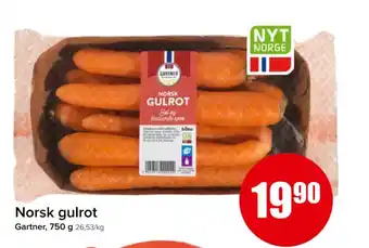 Spar GARTNER Norsk gulrot tilbud