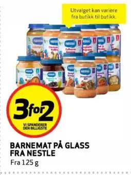 Bunnpris Barnemat på glass fra NESTLE tilbud
