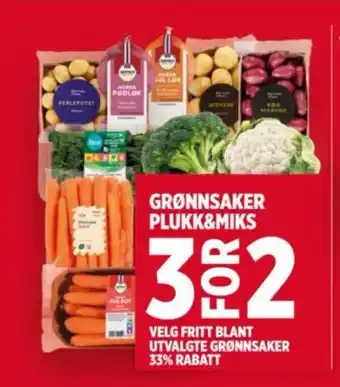 Meny Grønnsaker Plukk&miks tilbud