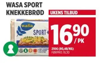 Meny WASA Sport knekkebrød tilbud