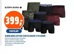 Coop Obs Bjørn borg cotton stretch boxer 3-pk herre tilbud