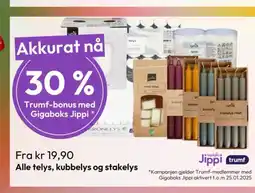Gigaboks Alle telys, kubbelys og stakelys tilbud
