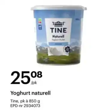 Storcash TINE Yoghurt naturell tilbud