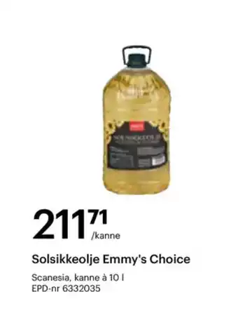 Storcash Solsikkeolje emmy's choice tilbud