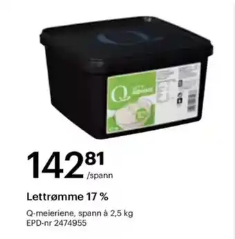 Storcash Lettrømme 17% tilbud