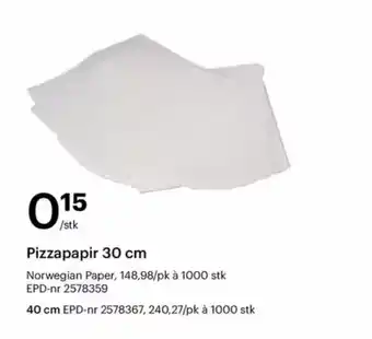 Storcash Pizzapapir 30 cm tilbud